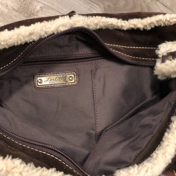 🔥🔥ITALIAN GENUINE SHEARLING SATCHEL